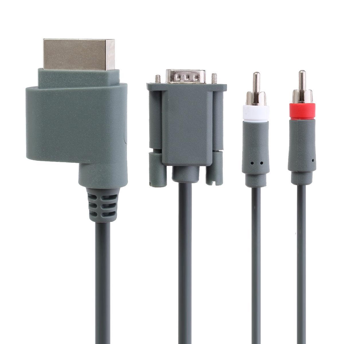 1.8M X-BOX360 VGA + 2RCA audio / video signal cable wire core material: bare copper cores: 11 cores Sheath material: PVC Color: Gray. 