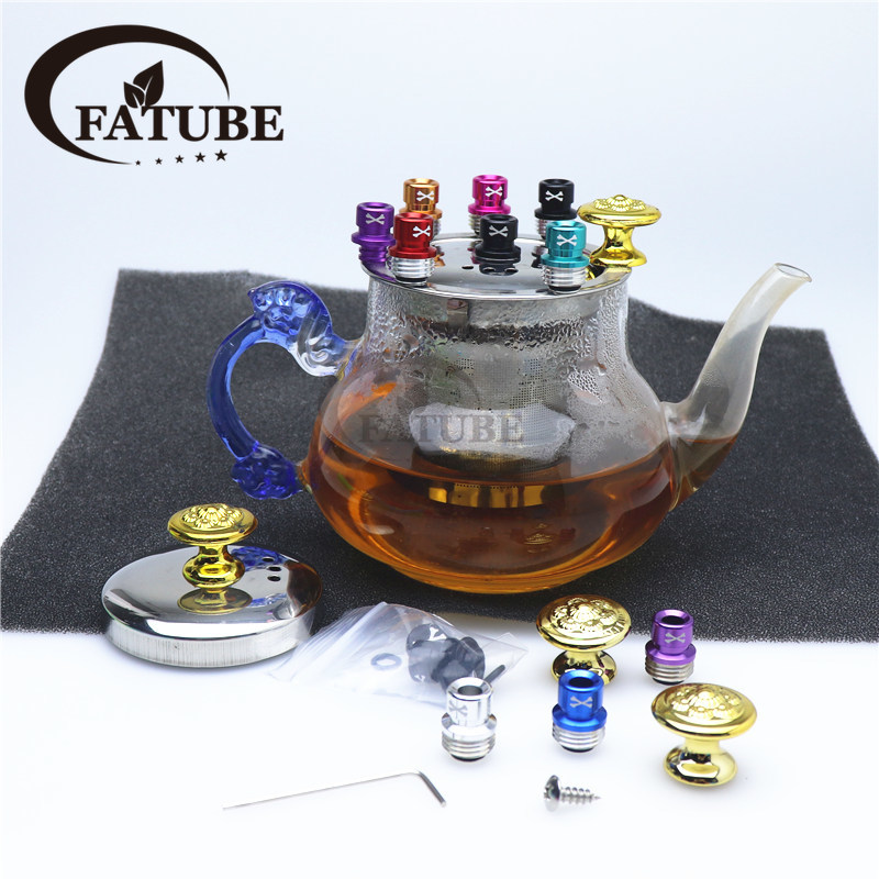 DRIP TIP XBone Aluminum 510 X Bone Drip Tip Dot Aio V2 1 PRESS KEY Button Set Billet BB for Petri BOX Water Bottle Cup cover. 