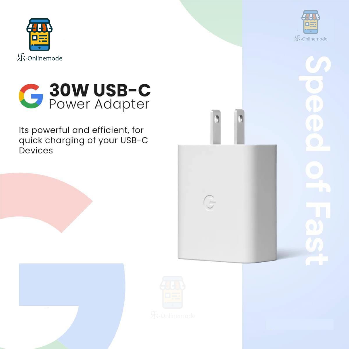 For Google 30W PD Fast Charger  Quick Charge USB-C Power Adapter For Pixel 8 9 7 6 5 Pro 5A 4A XL XXL