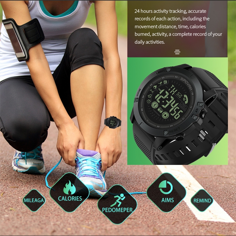 SPOVAN PR1 Outdoor Waterproof Luminous Bluetooth Watch. 