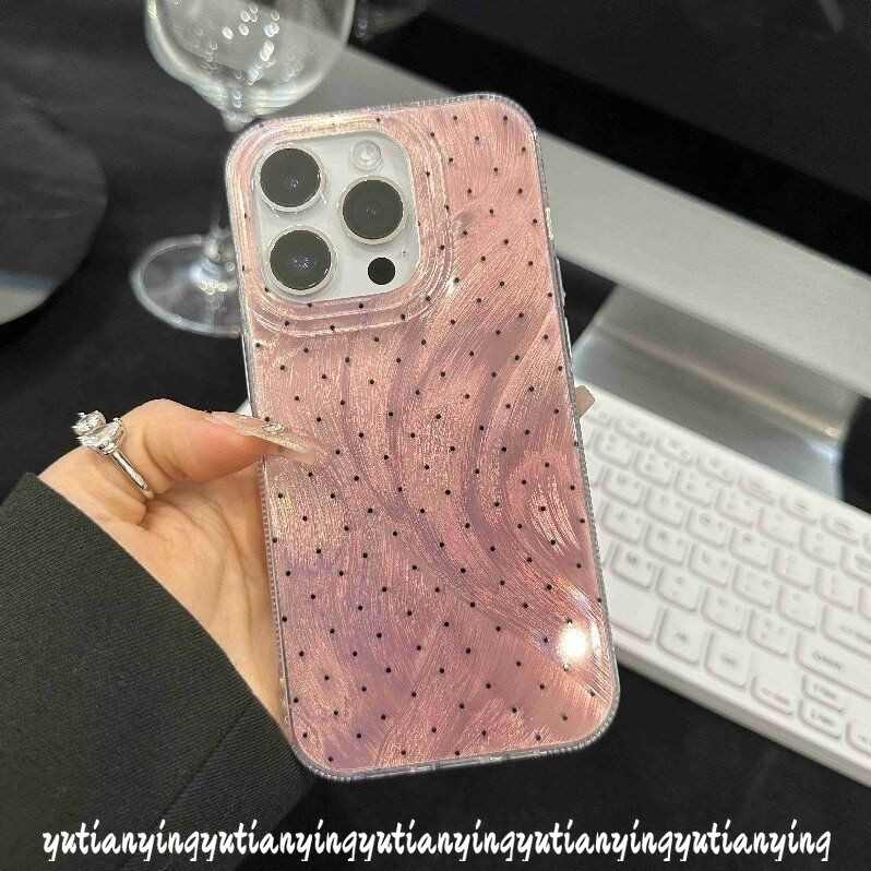 Fashion Simple Retro Wave Point Creative Pearl Bow Knot Bracelet Case Compatible for IPhone 15 11 13 12 14 Pro Max 7Plus X XR 8 15 7 14 Plus XS MAX SE 2020 Luxury Feather Yarn Case
