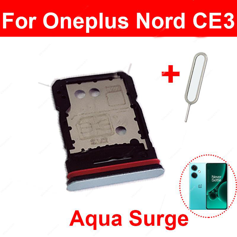 Sim Tray SD Card Tray Holder Card Compatible with Oneplus 1+ Nord 3 Nord CE2 Lite CE3 Lite Nord N20 N30 With Sim Ejector Pin Replacement Part. 