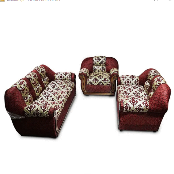 Saddam Malaysian Process wood 6 seater Sofa Set,