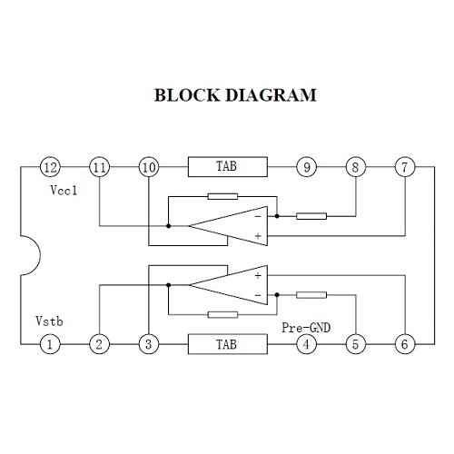 1ps- TA8227P DIP 9V 3x2W Stereo Audio Power Amplifier TA8227 IC. 