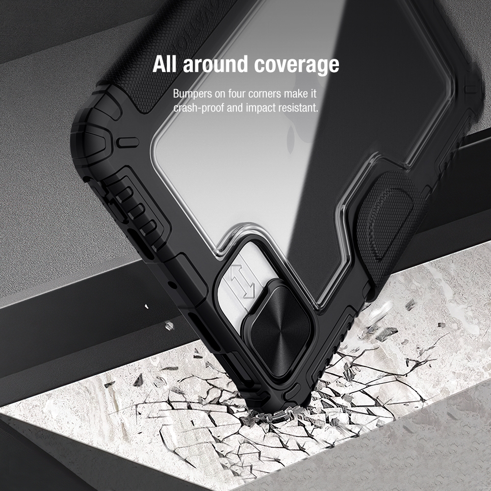 For iPad mini 6 NILLKIN Bumper Pro Horizontal Flip Case with Pen Slot & Holder & Sleep / Wake-up Function. 