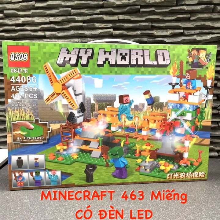 44086 Constructor Designer Minecraft my world led qs08 463 parts with LED light. 