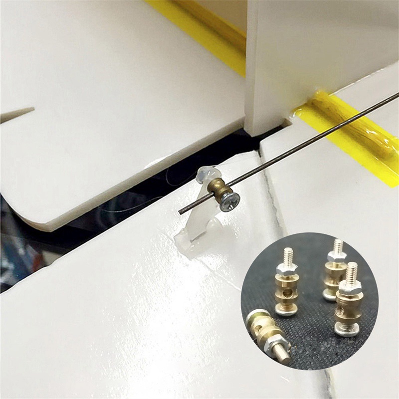 JS 10Pcs Adjustable Push Rod Pull Rod for Airplanes Connector Linkage Stoppers For Rc Airplane. 