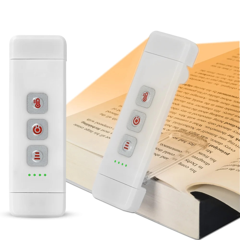 Clip-on Bookmark Book Light With Timer USB Rechargeable Reading Light Mini Led Read Light Portable Bedside Desk Light Read Lamp. 