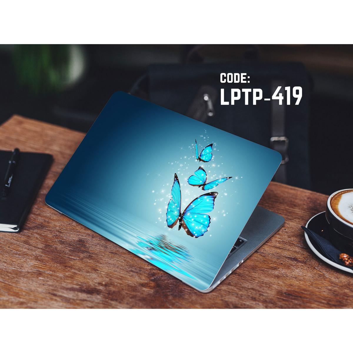 LPTP - 860 Butterfly Laptop Sticker Laptop Skin Sticker & Laptop Skin for laptop Back Side Decoration