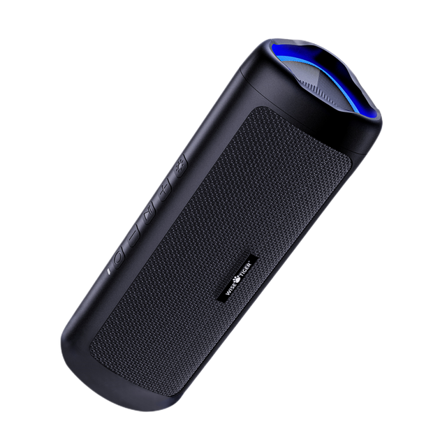 WISE TIGER Portable Triangular Bluetooth Speaker 10W Stereo Sound wireless BT5.3 24-Hour Play time RGB light AUX-in Typec charge. 
