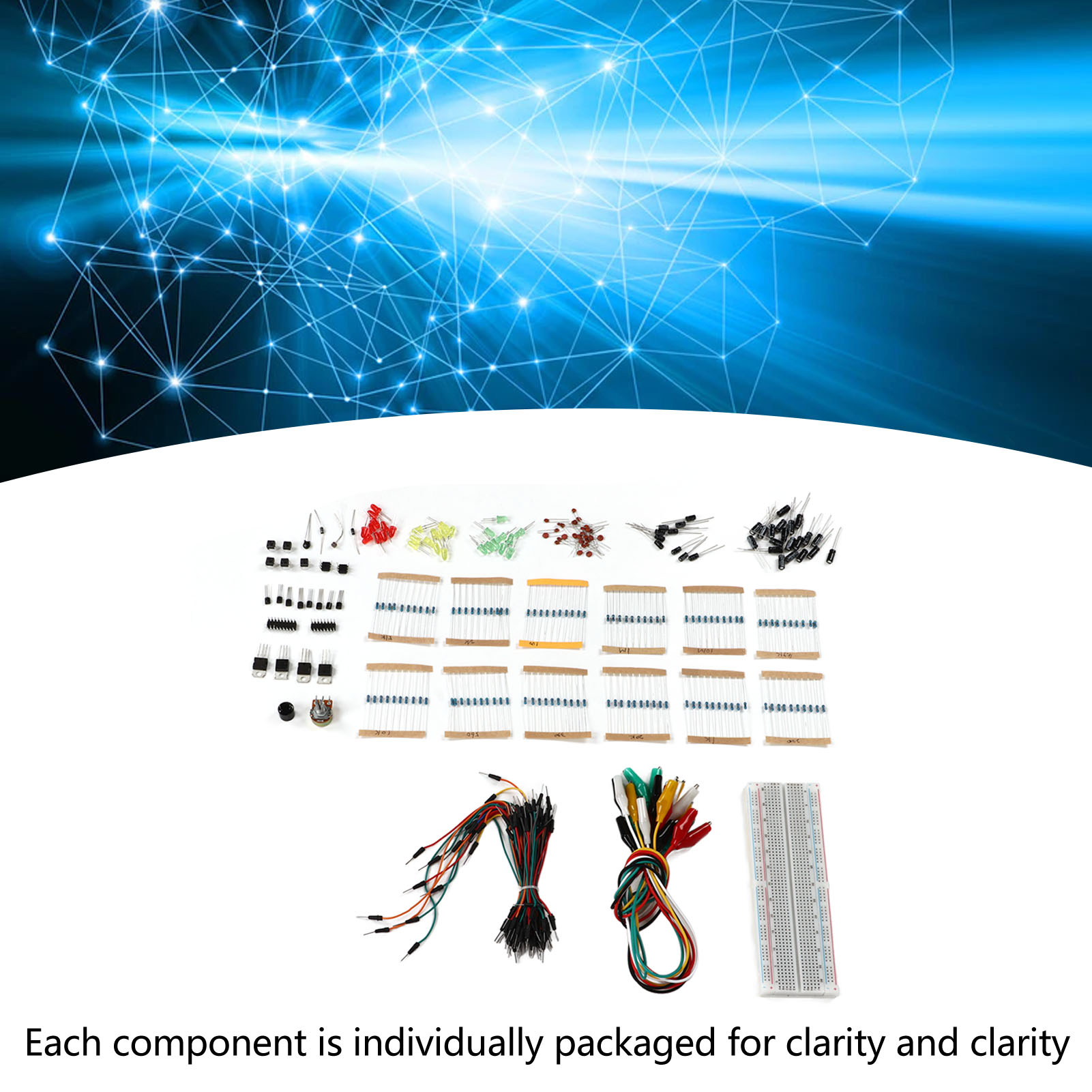 Electronic Component Assortment Kit Electronic Component Kit Lightweight for DIY. 