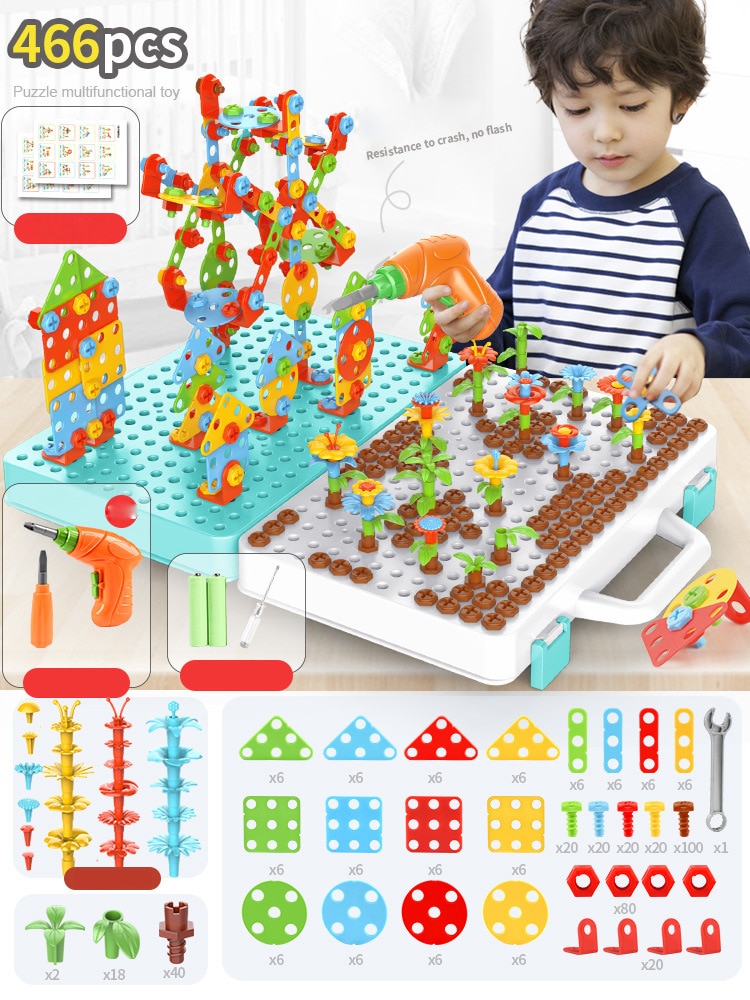 rilling Screw 3 osa o For Children uilding ris o ids IY Electr rill Set o Educational oy