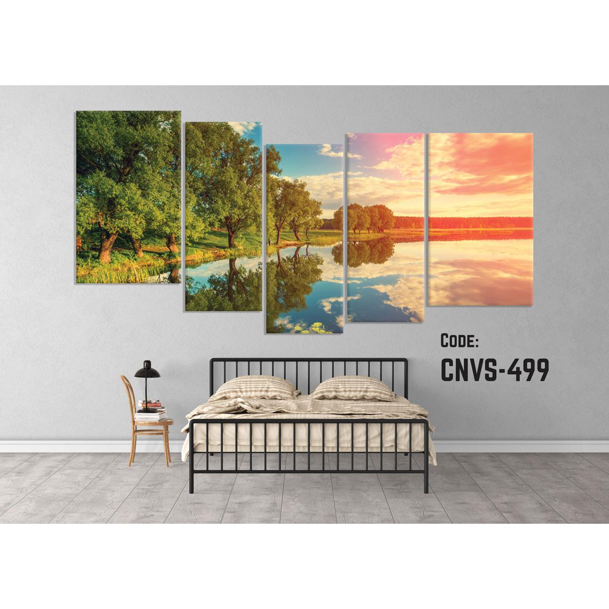 CNVS-499 60″ inch x 36″ inch  Moring Lake Nature Wall Canvas Art Prints
