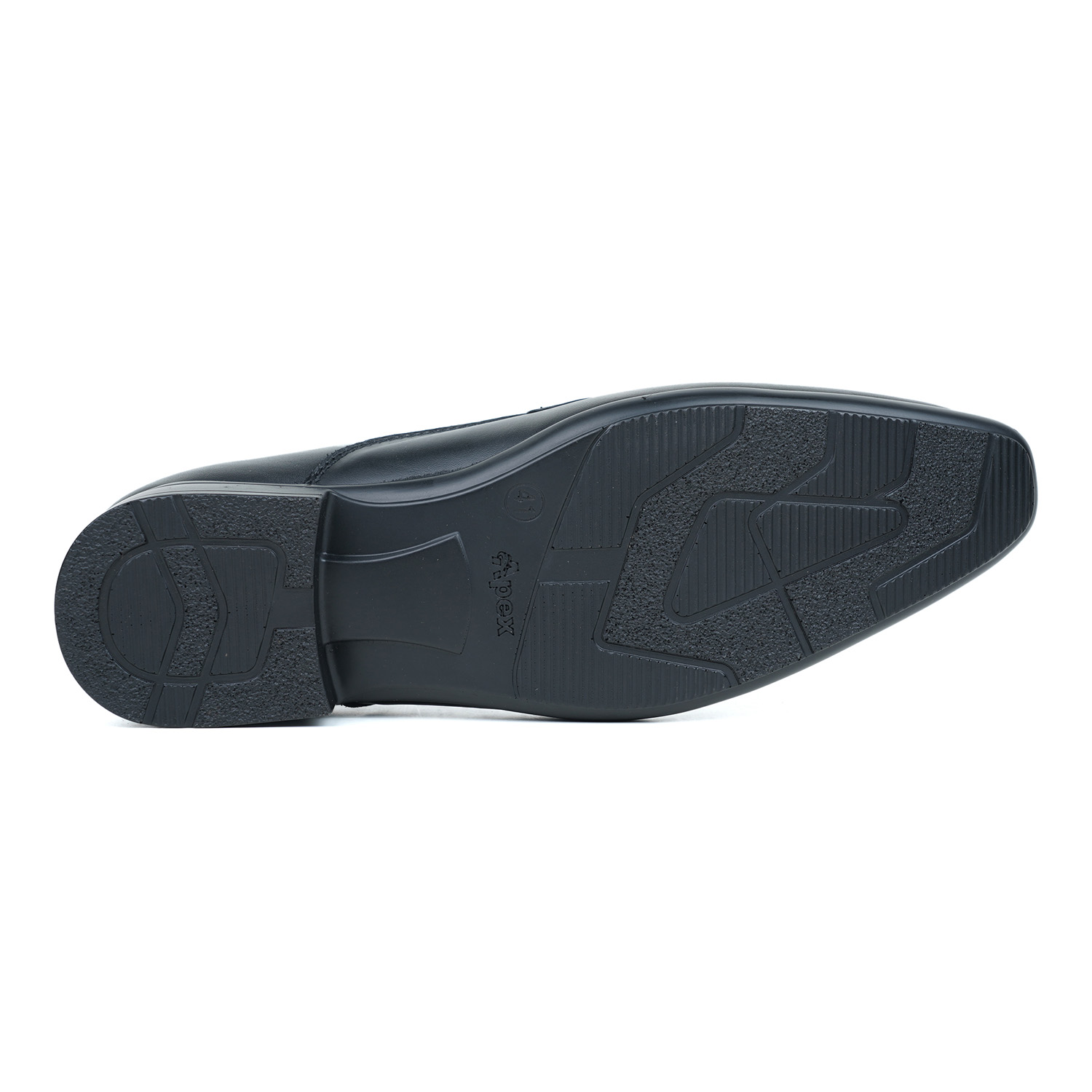 Apex Black Leather Dress Shoe For Men. 