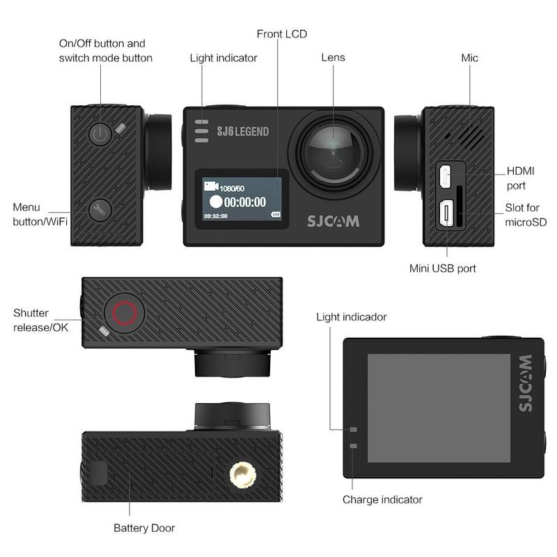 SJCAM SJ6 LEGEND 4K WiFi- on Action Camera Touch Screen. 