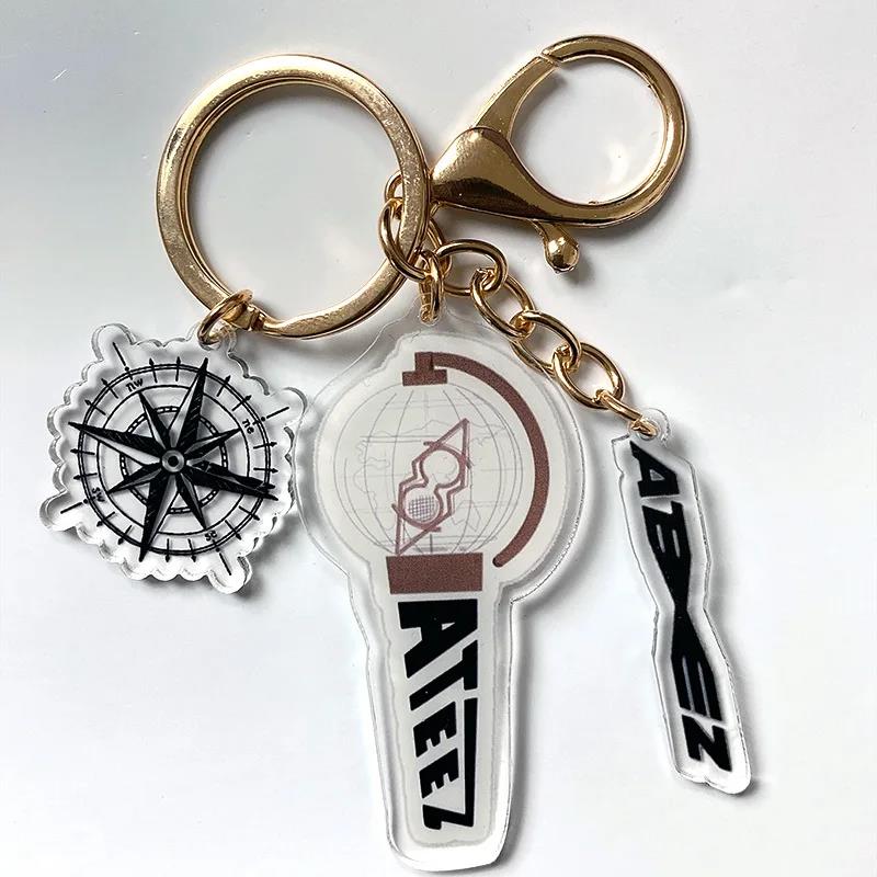 Kpop Idol Group Lightstick Keychain Mini Light Stick Lamp Pendant Key Chain Fans Collection Gifts Car Key Jewelry Key Ring Superman. 