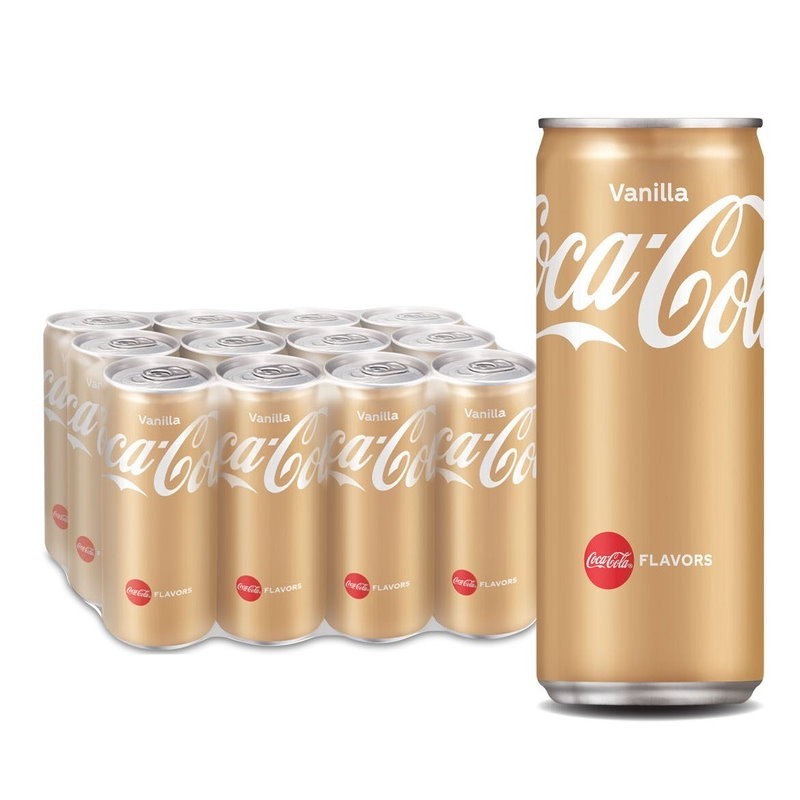 Coca-Cola Vanilla Coke Can Soft drinks (Pack of 12, 320ml x12)  (Malaysia)