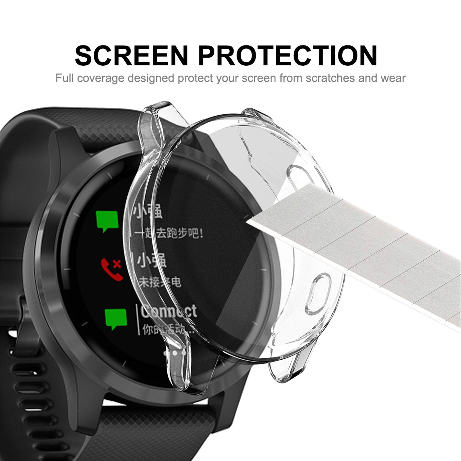 For Garmin Venu 2S 40mm / Vivoactive 4S 40mm ENKAY Hat-Prince Full Coverage Transparent TPU Soft Case. 