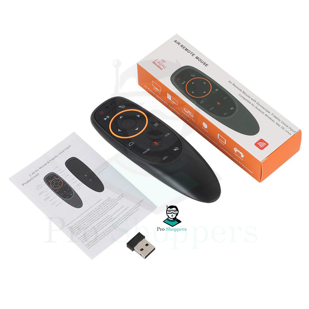 Air Mouse Remote Control  Voice Remote Control  for Smart TV, Laptop, Projector for Wireless Connection via USB Receiver Up to 10m. 