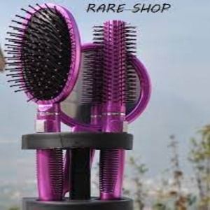 Bohua Make Up Brush Set Hair Brush/Comb/Mirror With Stand – Hair Brush Set 3 Piece