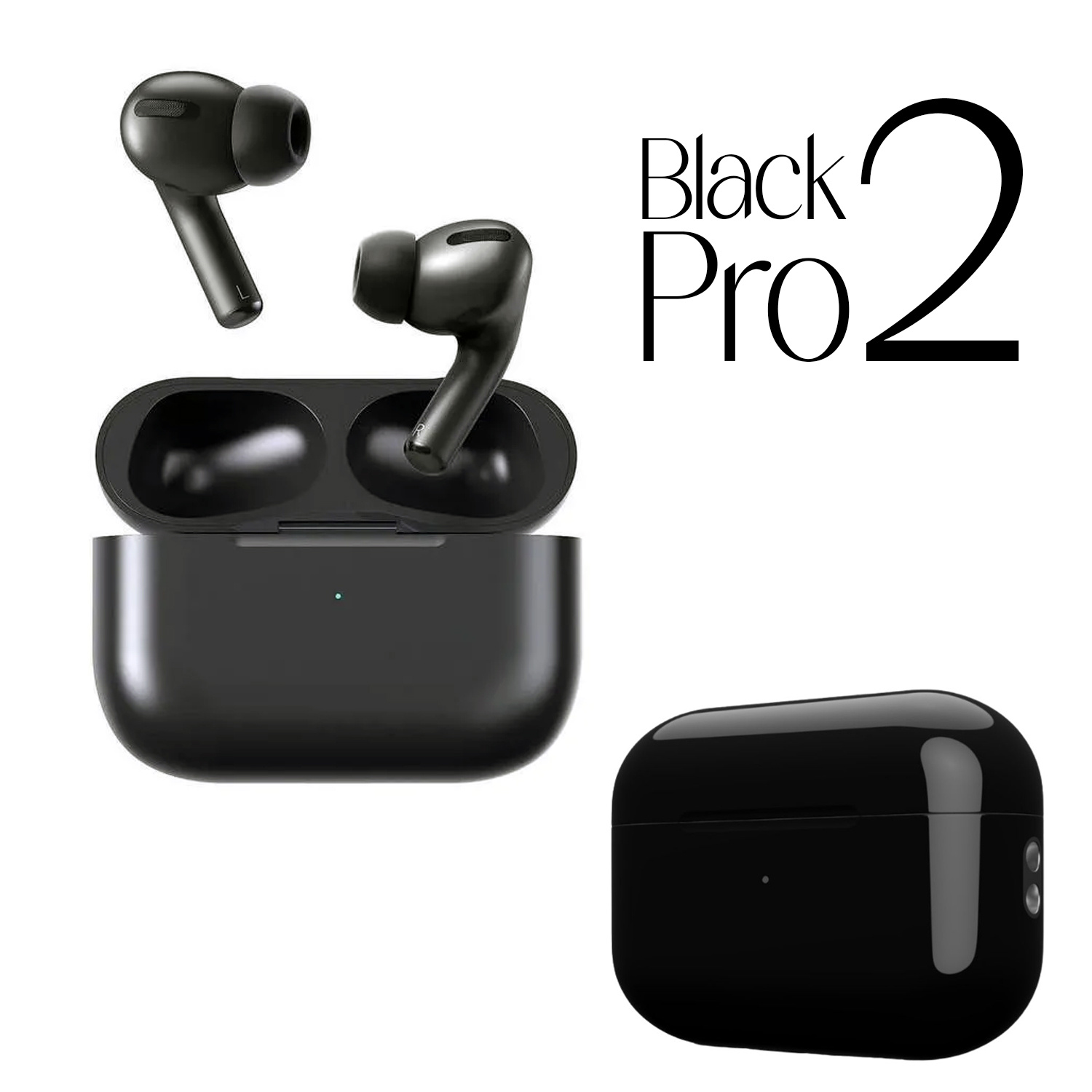 AirPods Pro 2nd Gen Black Edition Bluetooth Wireless Earbuds - Mastercopy