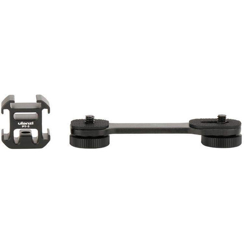 Ulanzi PT-3 Gimbal Accessories Triple Cold Shoe Mounts Plate Microphone Led Video Light Extension Bracket Microphone Stand. 