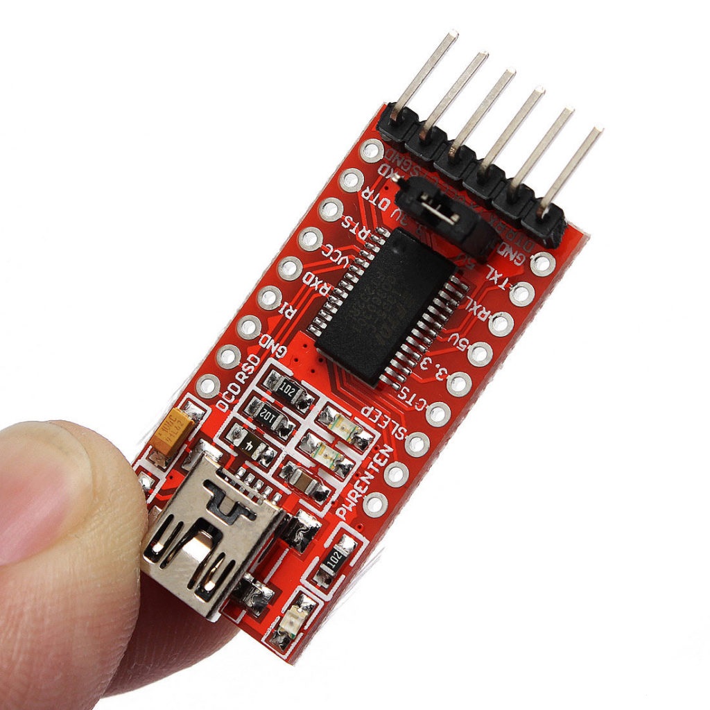 RED PCB FTDI TTL Module FT232RL Serial Converter FTDI USB To TTL Converter Adapters 5V 3.3V USB To Serial Converter FT232 FTDI Module 6 Pin Leads Header