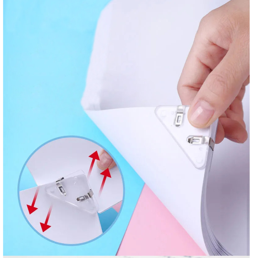 Mini Color Corner Clip Set and Solid Color Page Clips Paper Clip Clip File Index Photo Office School. 