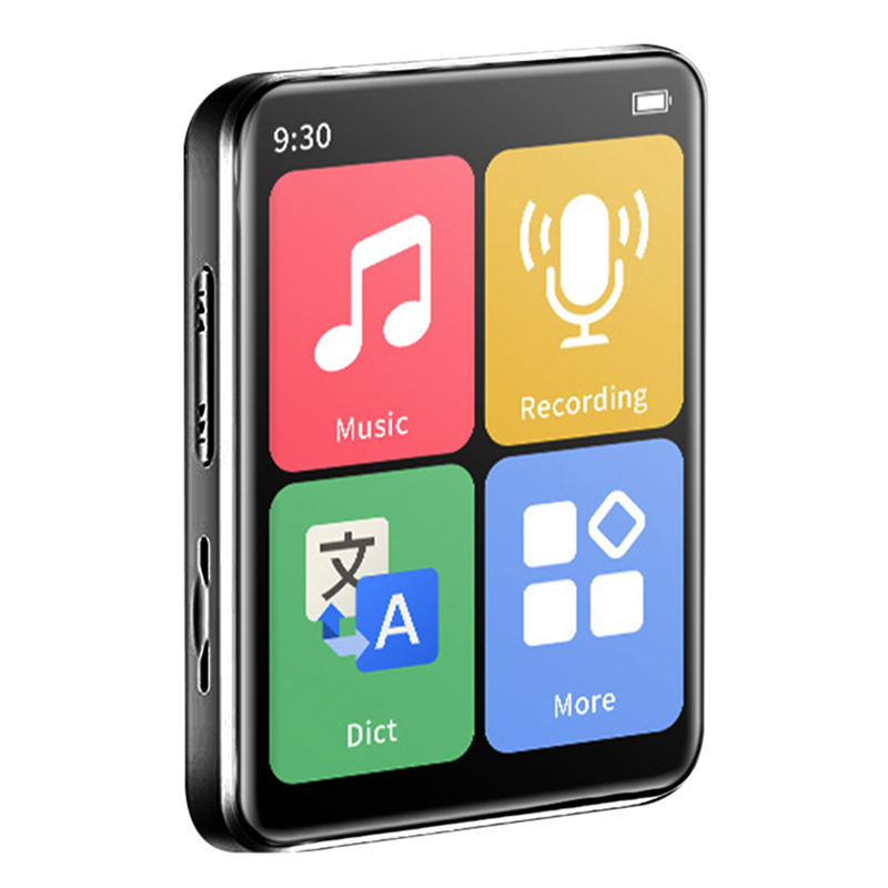 Mini Portable MP3 Player Bluetooth Small Music Player Touch Screen Walkman Sports Music Player Built in 32G Card-Black Durable Easy Install
