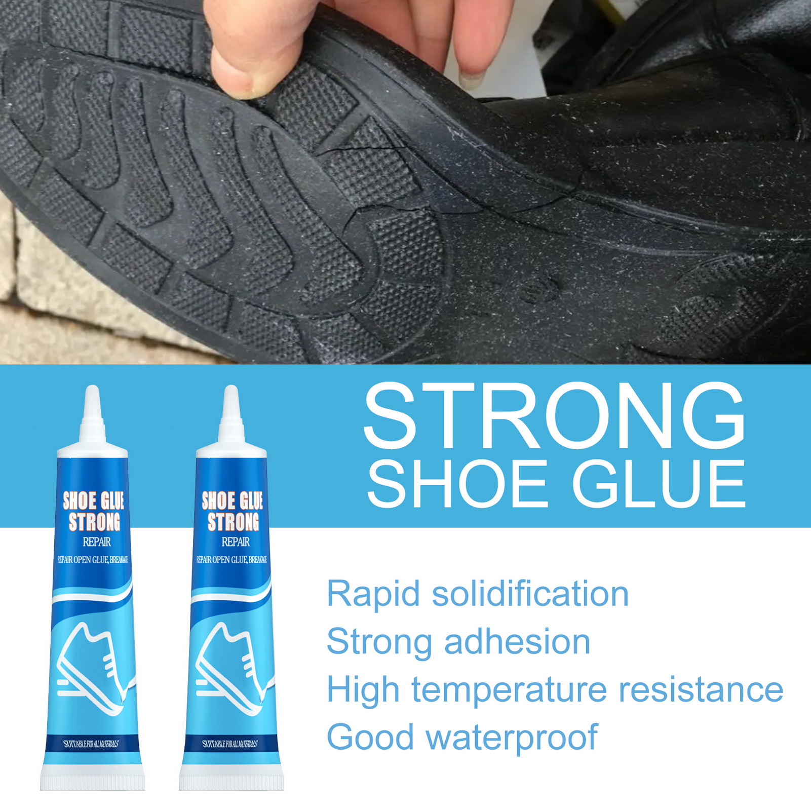 Shoe Repair Glue Rapid Solidification Dedicated Fast Super Glue. 