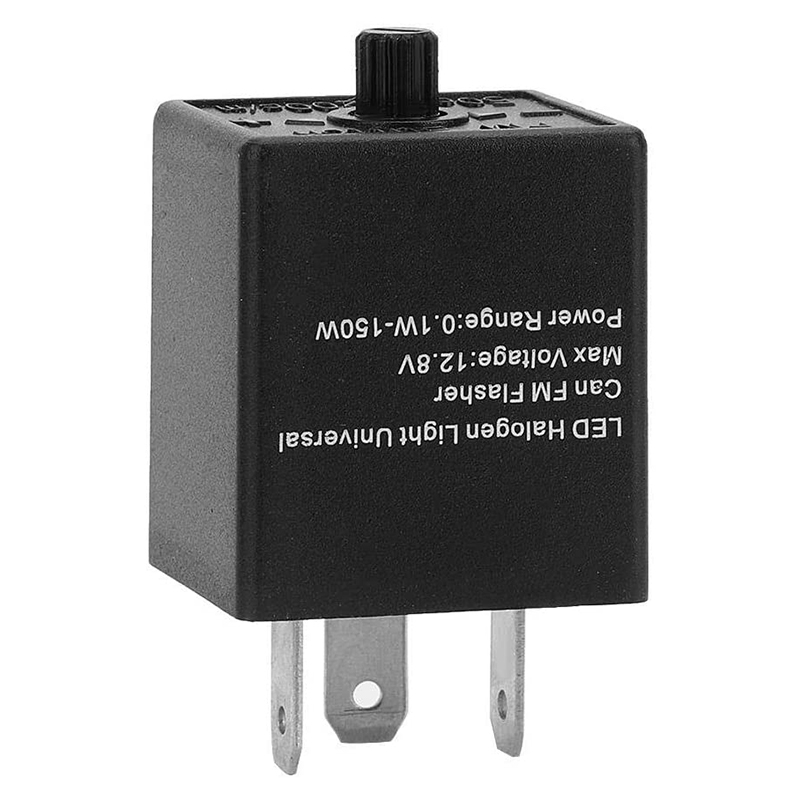 LED Flasher Relay, 12V 3-PIN Adjustable LED Flasher Relay Turn Signal Light Blinker for Automotive Motorcycle. 
