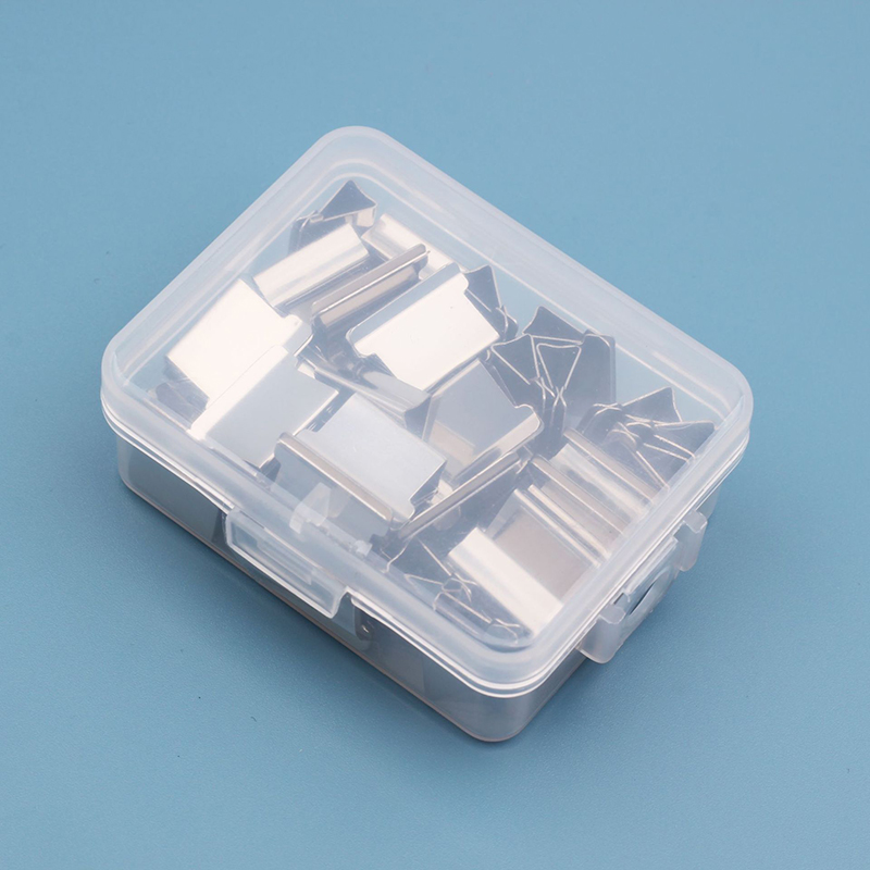 Staple Metal Clip Push Hand Paper Clipper with Refill Fixing Organizing Stapler Reusable Push Clamp for Document File Stationery. 
