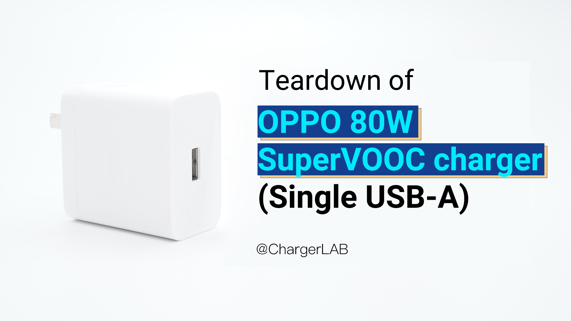 80W SuperVOOC Power Adapter type-C data Cable. 