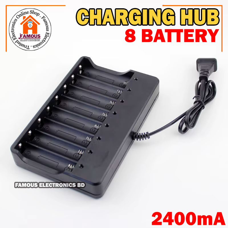 18650 Battery Charger 8 Slots for Rechargeable Batteries and Universal Smart Battery Charger for 18650 18500 18350 Li-Ion Intellicharge Charger 8 Bay (Battery Not Included). 