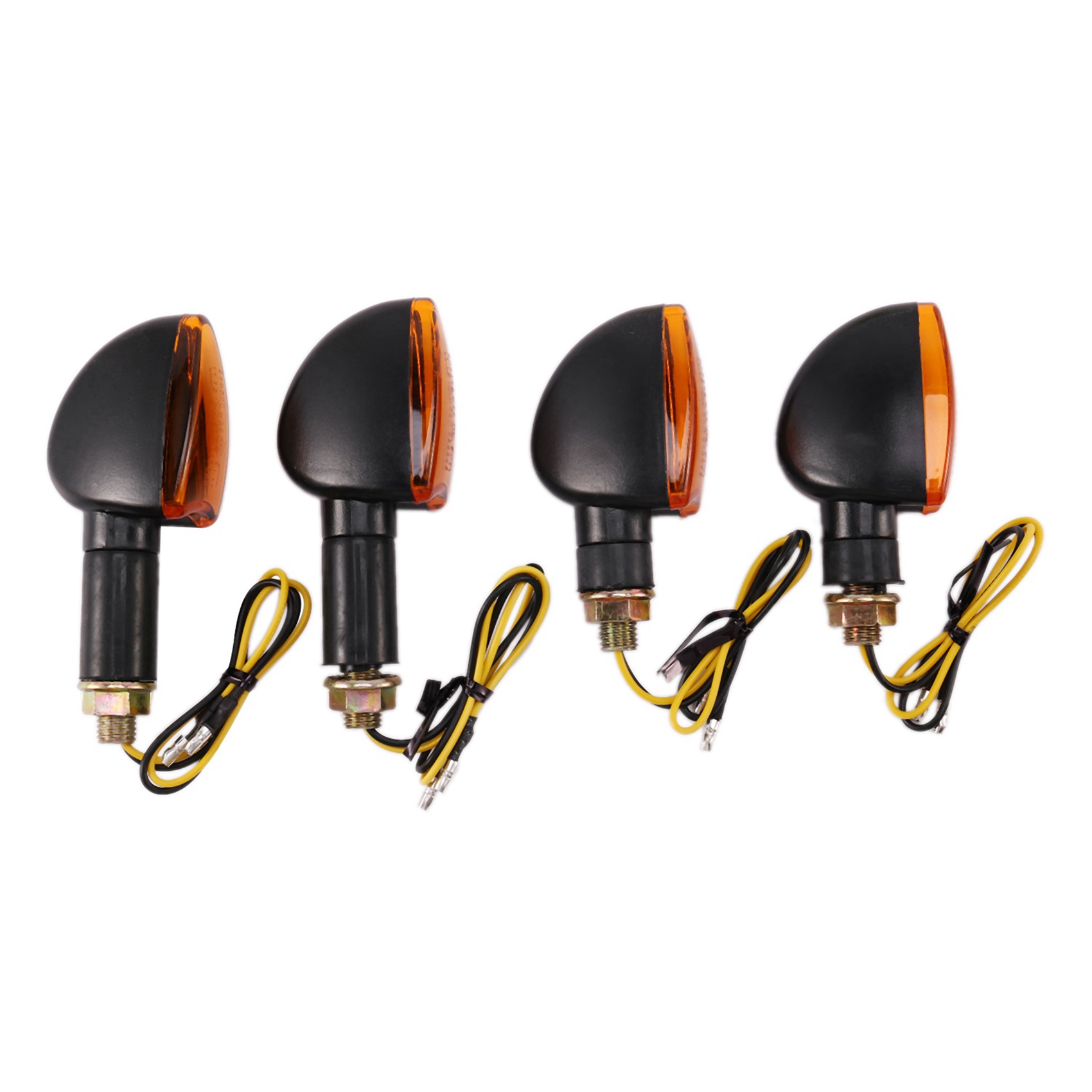 6X Universal 12V Motorcycle Turn Signal Indicator Light Front Back Flashing Halogen Light Blinker Flash for