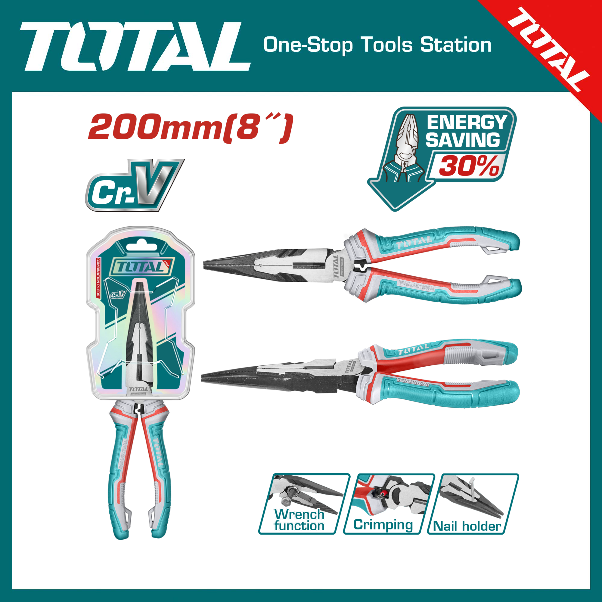 TOTAL THT220806S High leverage long nose pliers | Daraz.com.bd