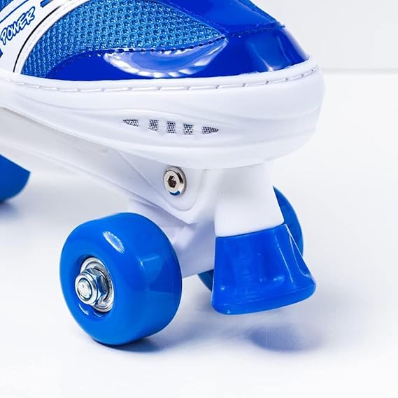 Power Superb Adjustable Roller Skate Shoes 2-Rows 4-Wheels. 