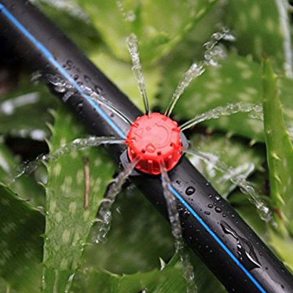 200 Pcs Adjustable Irrigation Sprinkler Drip Irrigation System & 1 Roll 50M 4/7mm Hose Drip Garden Irrigation System. 
