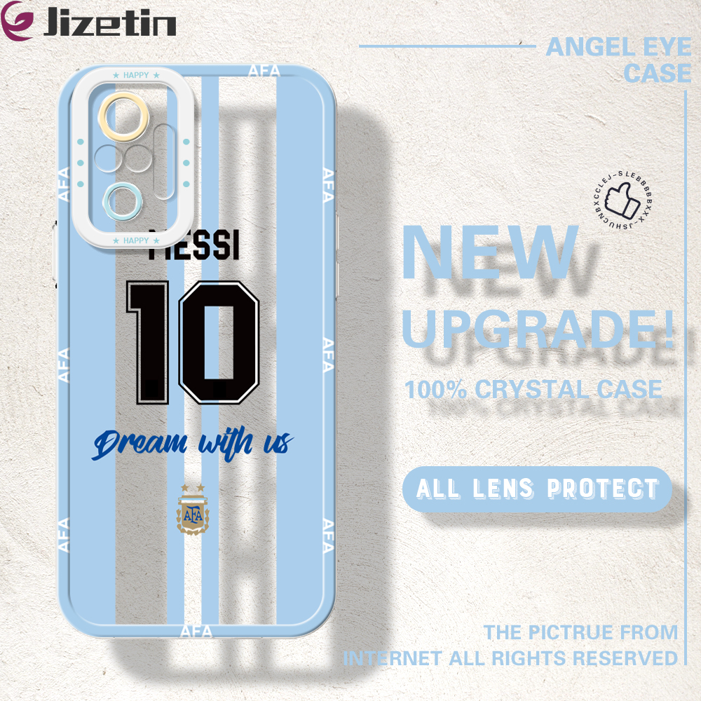 Jizetin for Redmi Note 10 Pro / Note 10 Pro Max Back Cover Crystal Transparent Football Star For Boys Soft Full Camera Cover Protection Phone Cases. 