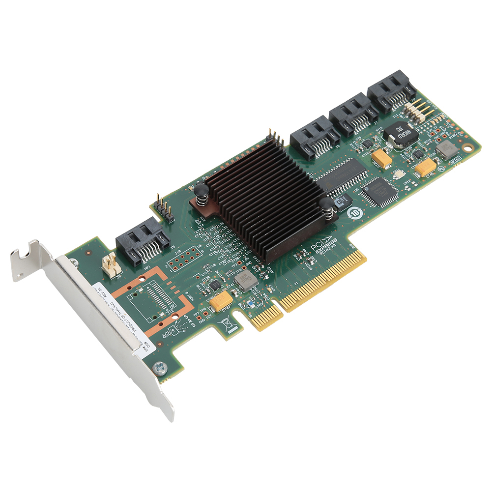 Dual Mode SATA for SAS 4-Port Disk Short Bezel Array Card LSi 9212-4i 6GB for Windows 10 / 8 / 7IT Mode
