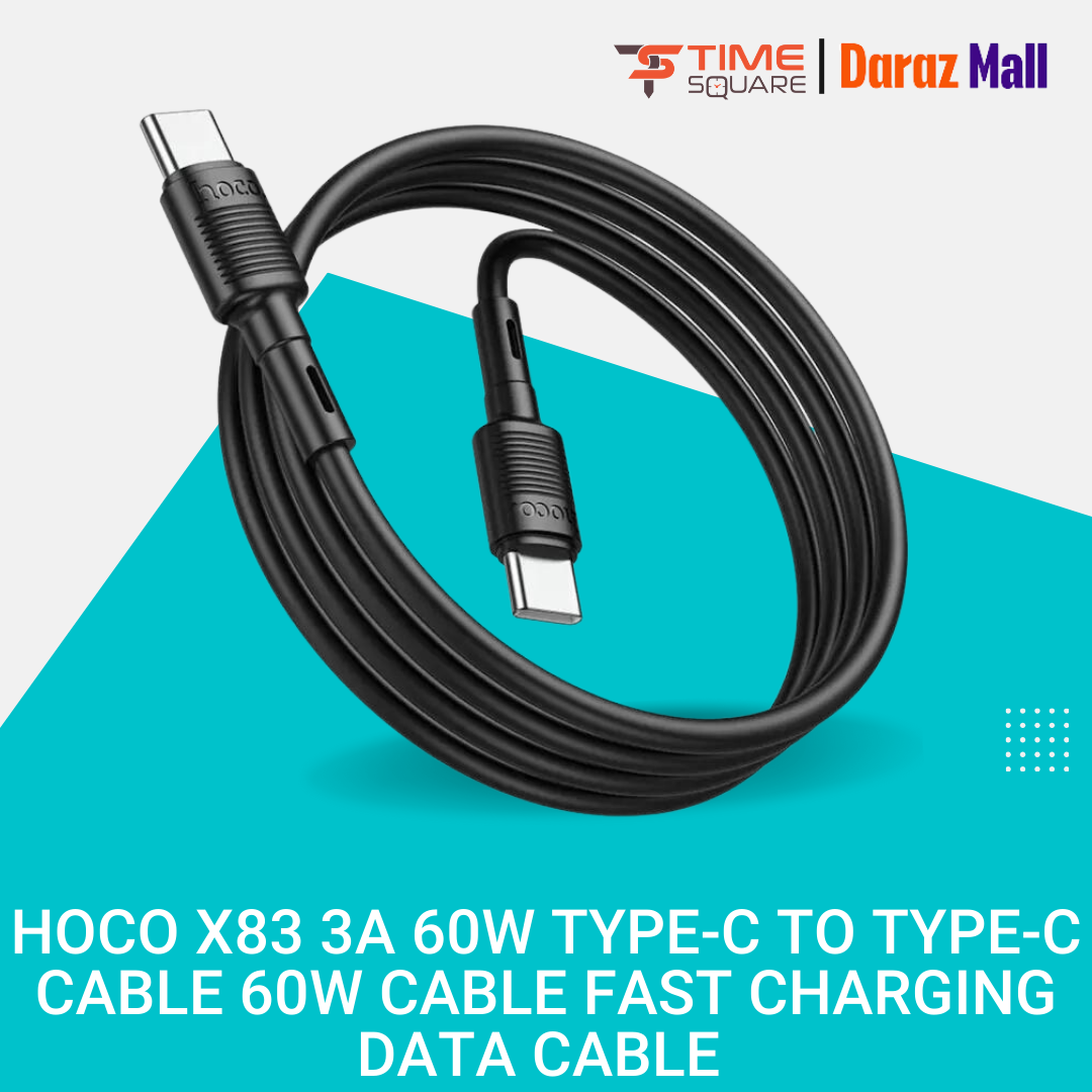 Hoco X83  60W Type-C to Type-C Cable 60W Cable Fast Charging Data Cable