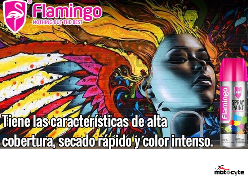 Flamingo Spray Paint F056 450ml Black Color 1 piece. 
