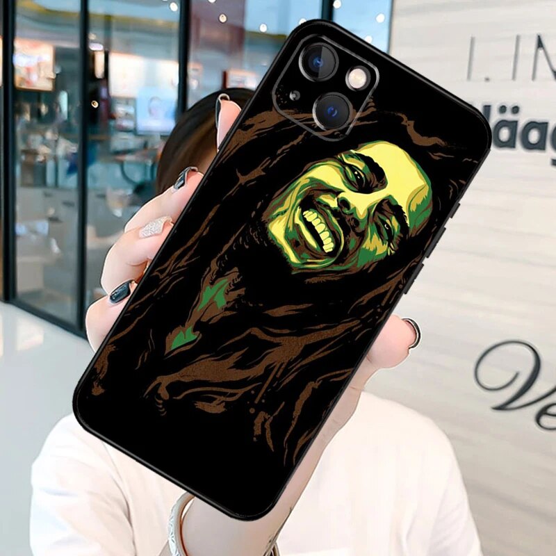 Bob Marley Phone Case on For iPhone 13 12 11 14 15 Pro Max 8 7 Plus SE 2020 XR X XS MAX Soft Back Cover. 
