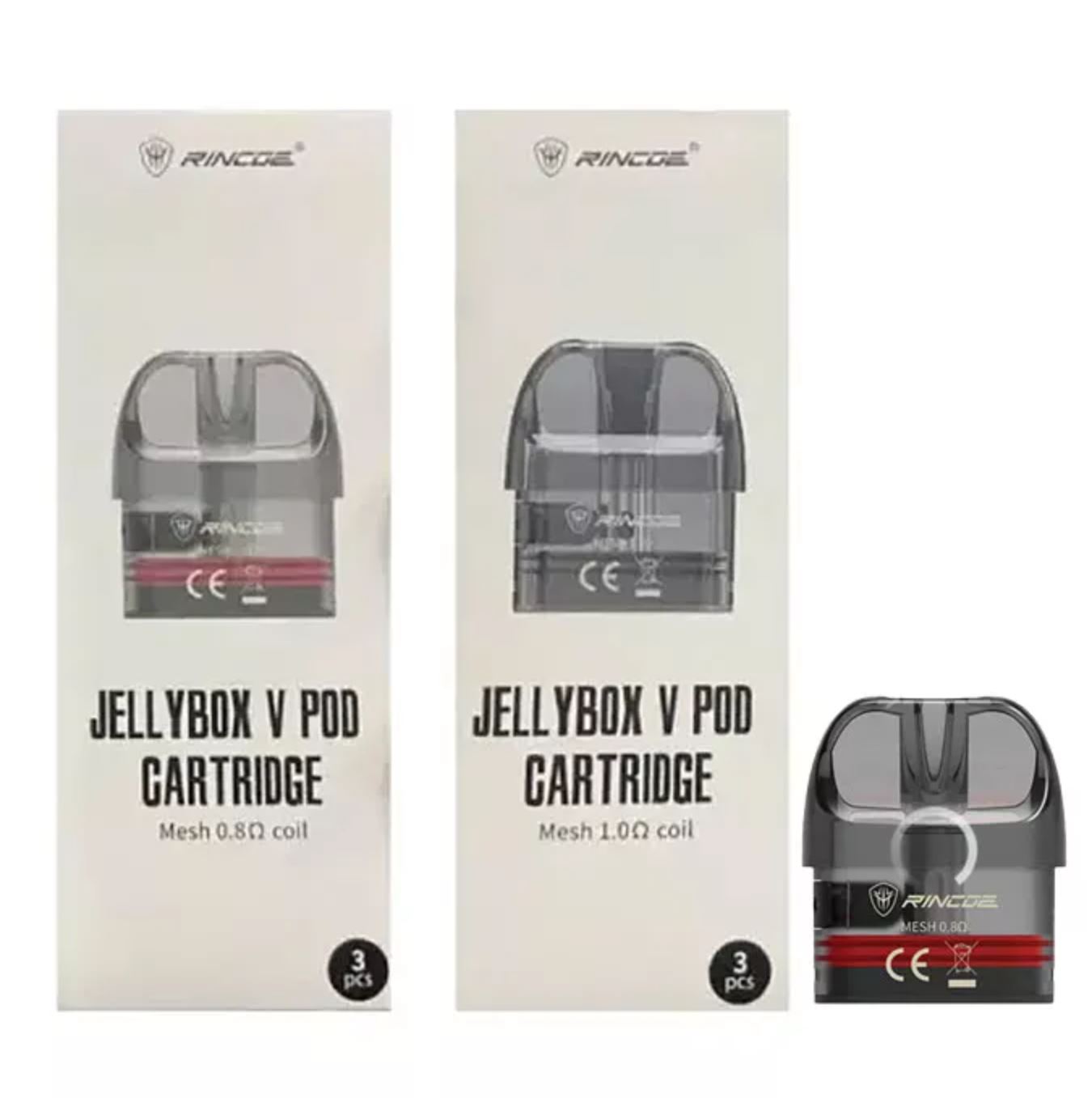 JELLYBOX V2 And V3  POD CARTRIDGE 0.8 MESH COIL / 1.0 MESH COIL. 