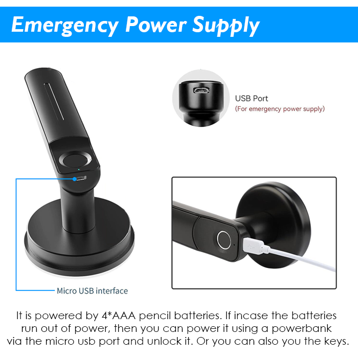 Smart Door Lock For Bedroom Zymak BDL250X Bedroom Door Lock With Fingerprint Tuya App And Key Biometric Door Lock Fingerprint Door Lock. 