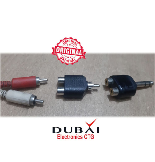 RCA Male to 2 RCA Female Adapter Splitter Audio Video Plug Converter. 