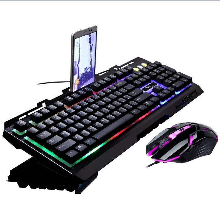 Chasing Leopard G700 Backlit Computer Keyboard and Mouse Combo Wired Gaming Keyboard Mouse Combo Mechanical Keyboard Feel. 