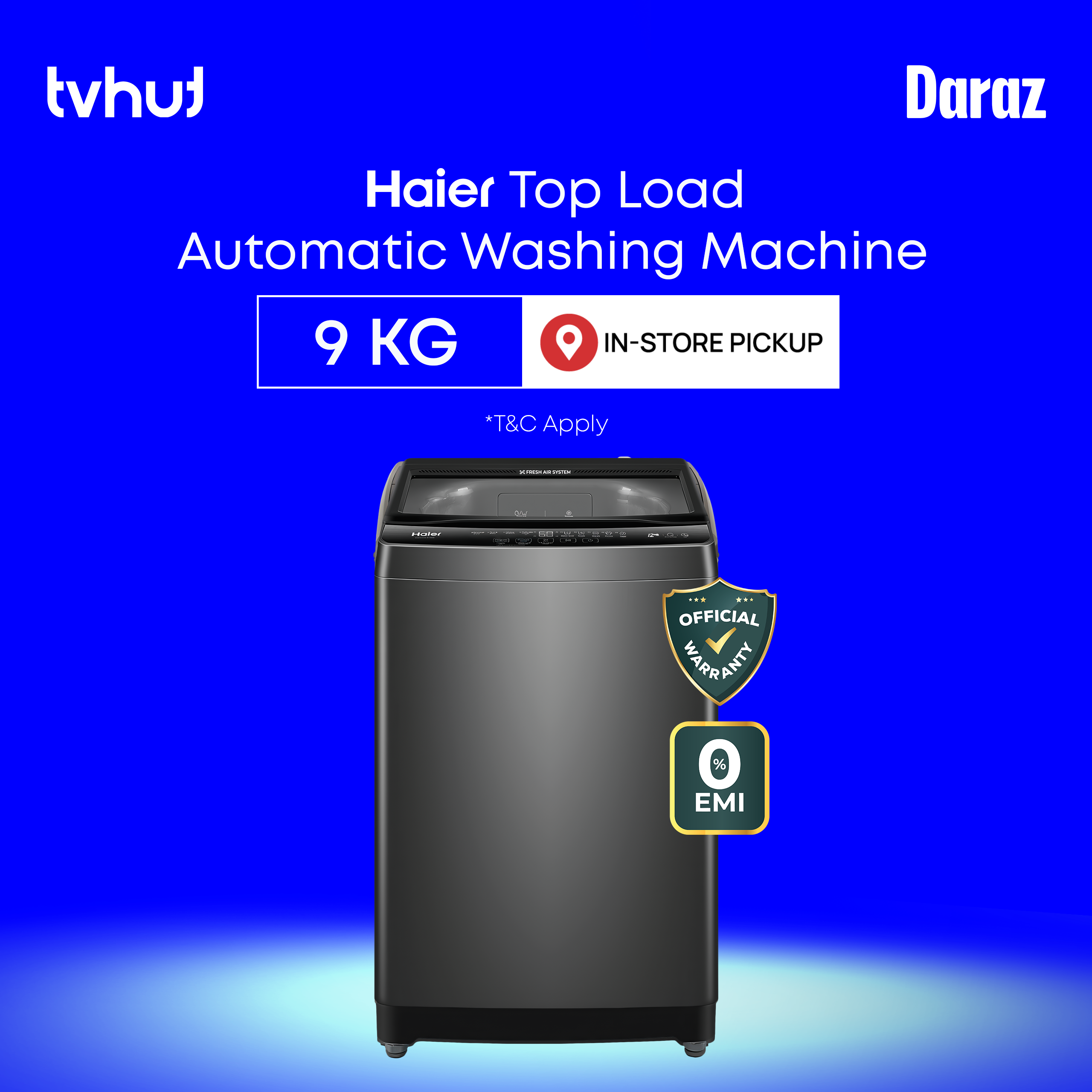 Haier 9 KG Top Load Automatic Washing Machine With Official Warranty