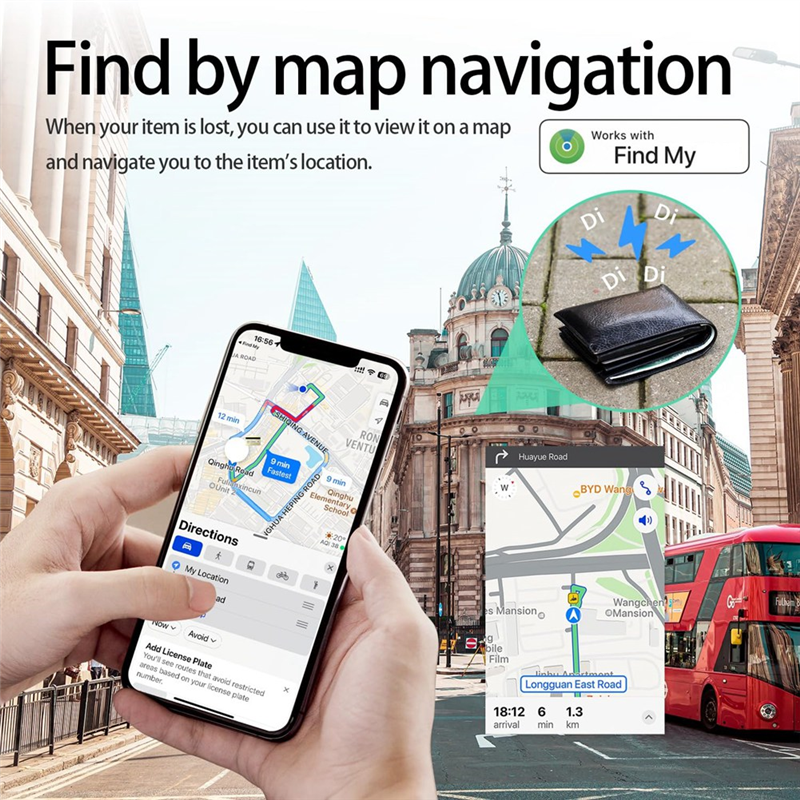 Wallet Tracker Card Wallet Finder for IOS Find My Bluetooth Locator for Phone, Luggage, Bag ,Waterproof Easy Install Easy to Use. 