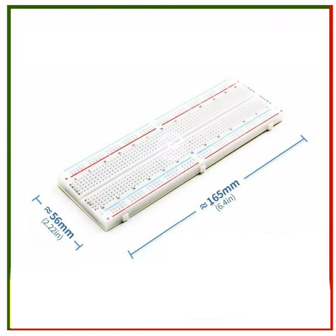 MB102 Prototype Breadboard 16.5X5.5 CM 830 Holes Solderless Universal Prototype for Test Develop DIY for arduino Uno R3 ATmega 328P. 